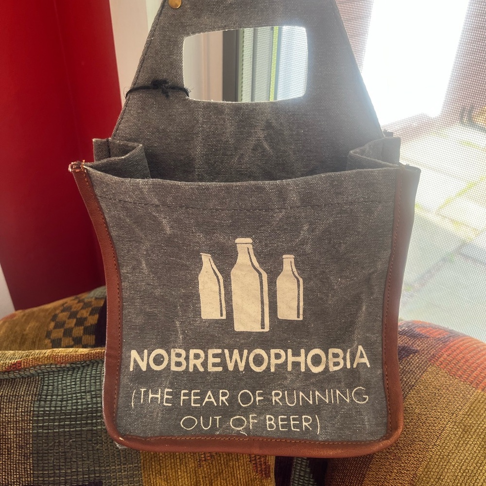 Gray Canvas Tote Bag for Beers